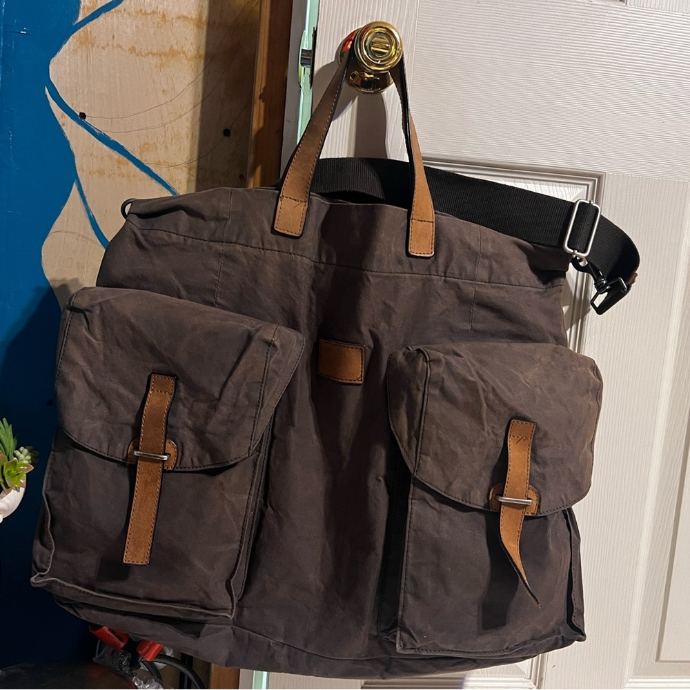Men's Brown Canvas Bag